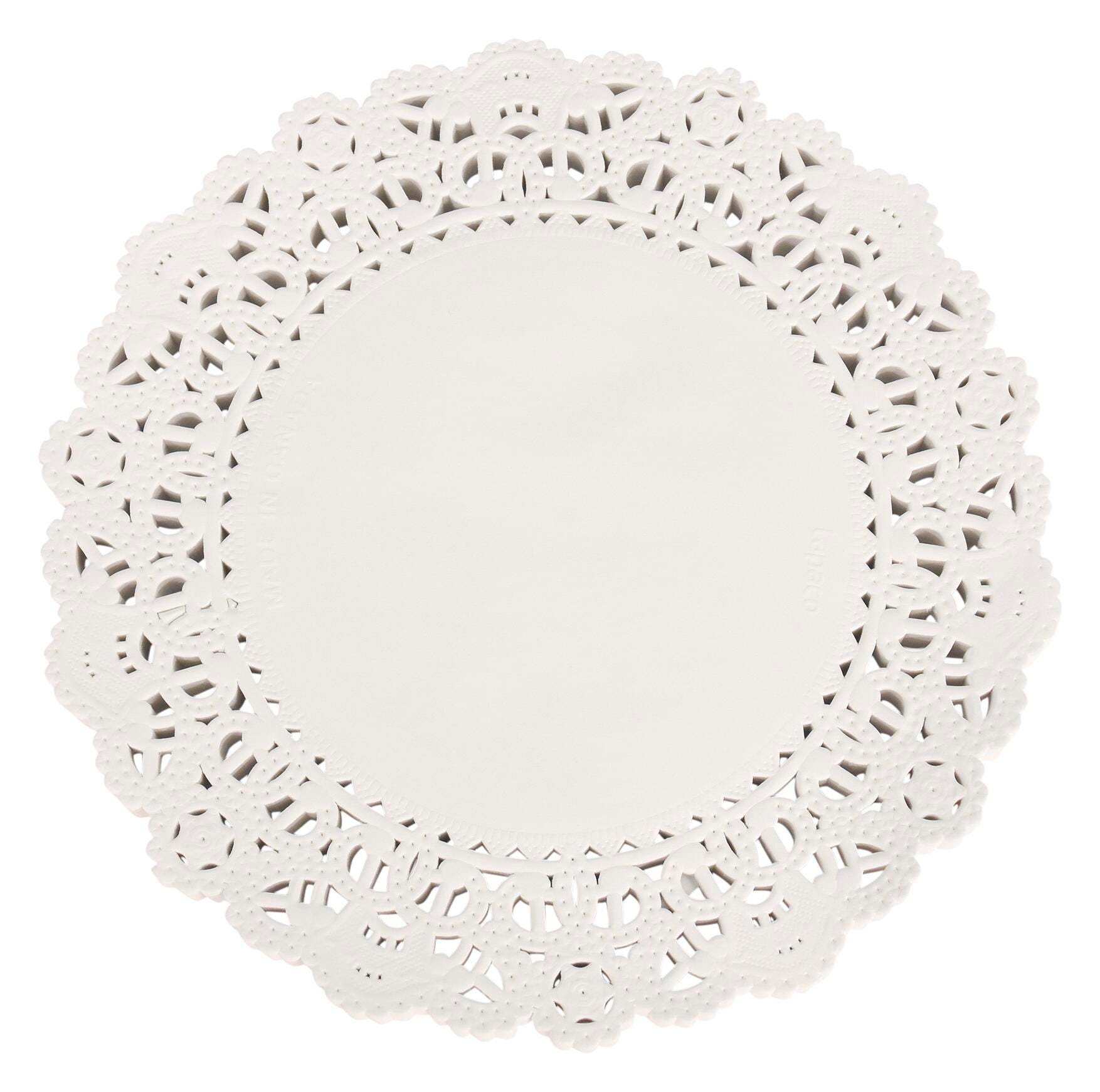 School Smart Paper Die Cut Round Lace Doily, 6 Inches, White, Pack of 100 085610